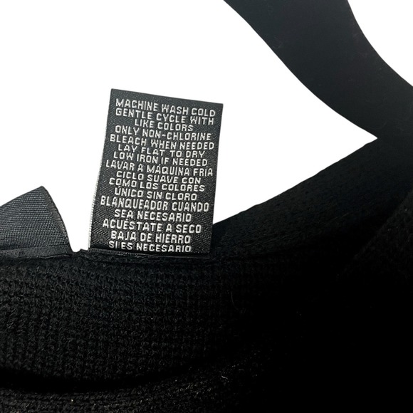 Vintage Nina Leonard Black Dress Sweater Bodycon Long Sleeve Knee Length Medium - Picture 3 of 8